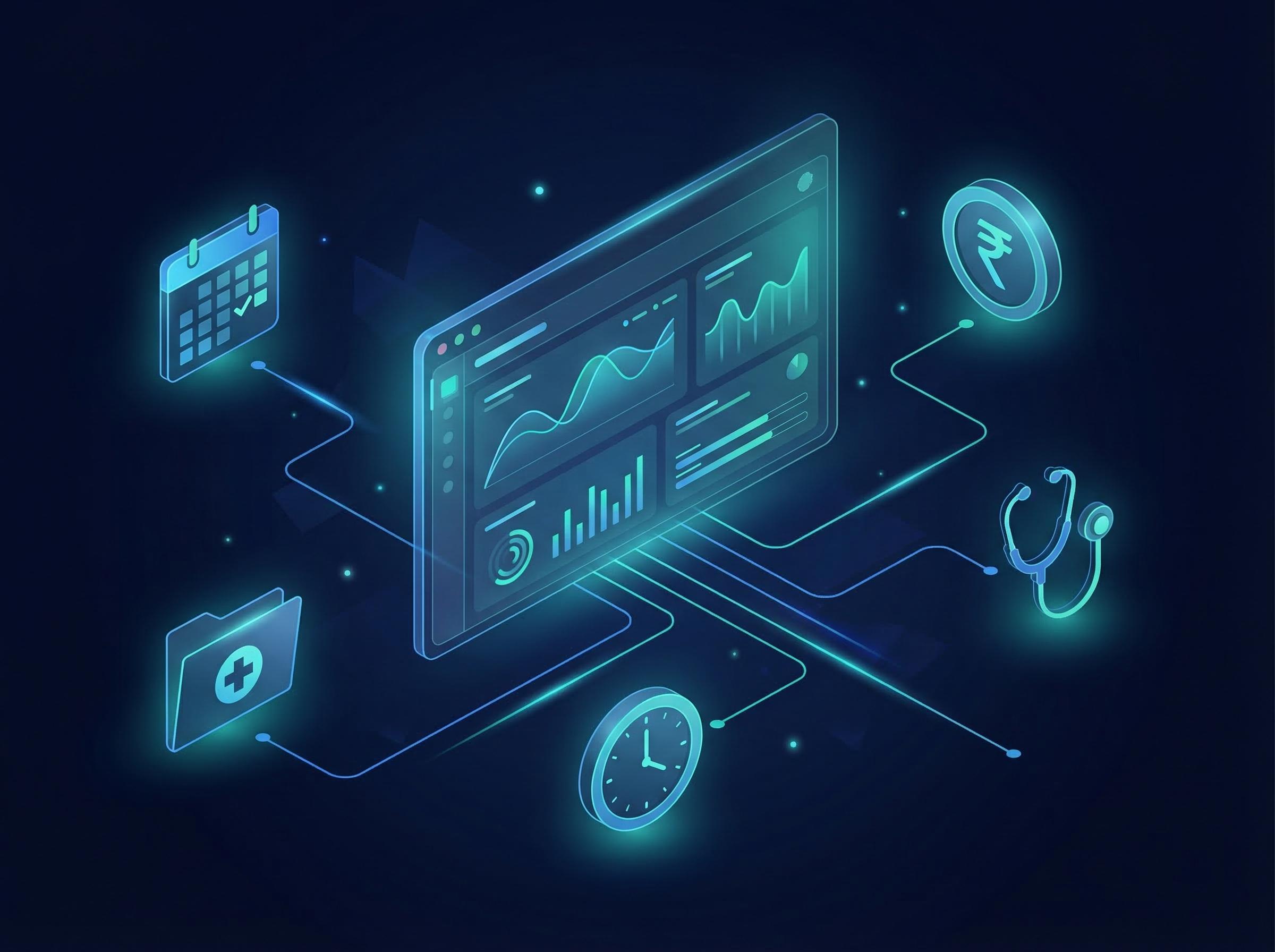 Practice management dashboard illustration