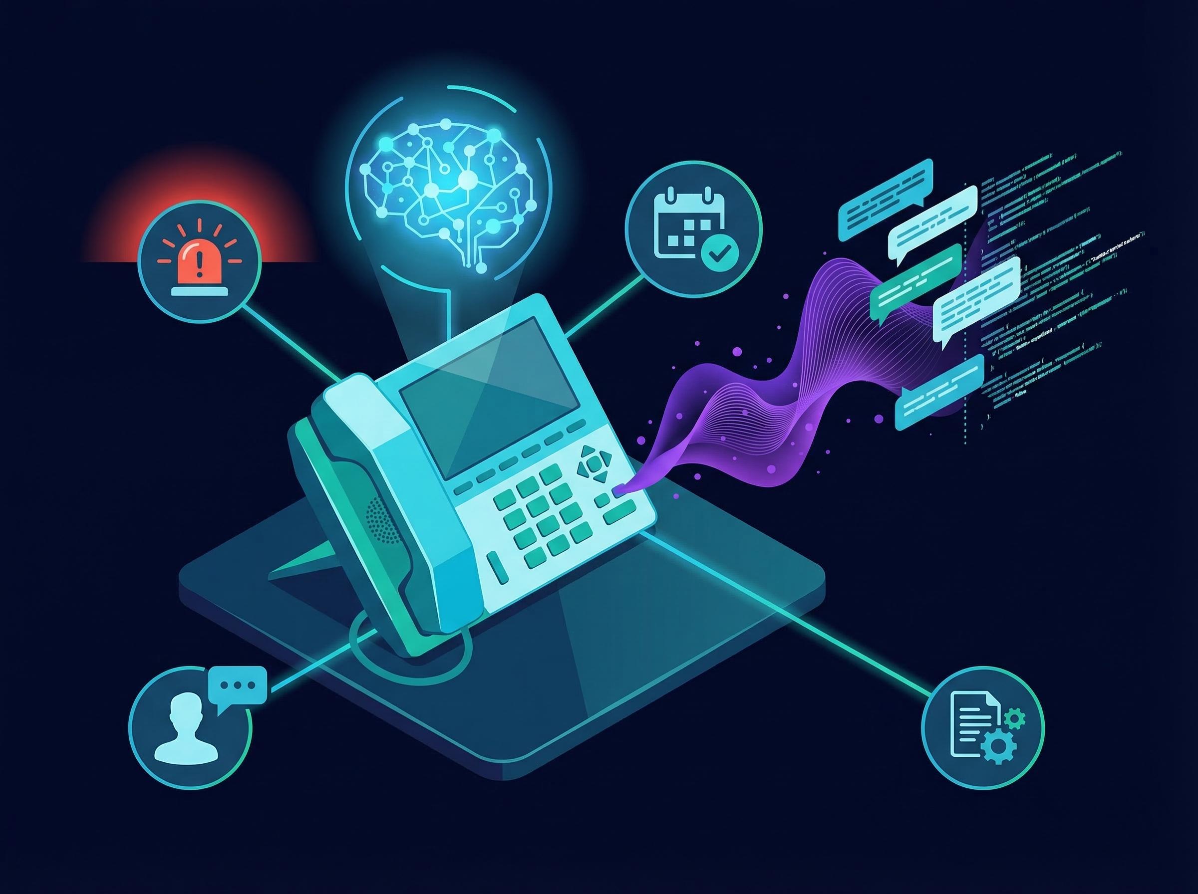 Voice AI receptionist flow illustration