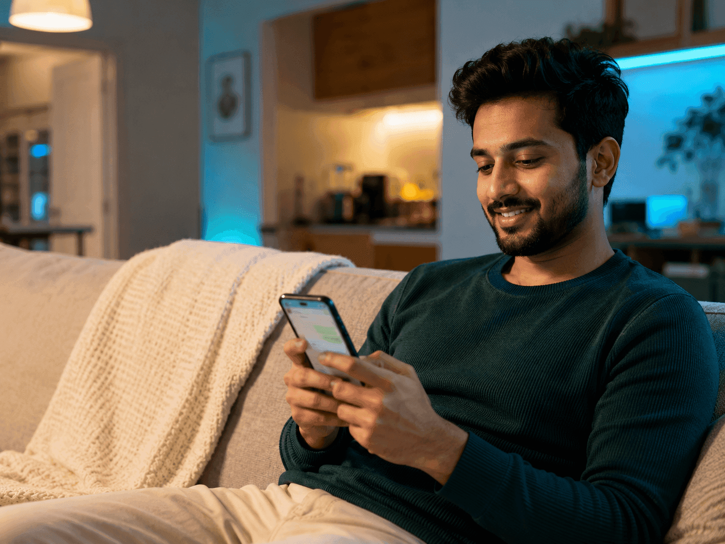 Patient messaging the clinic on WhatsApp from home