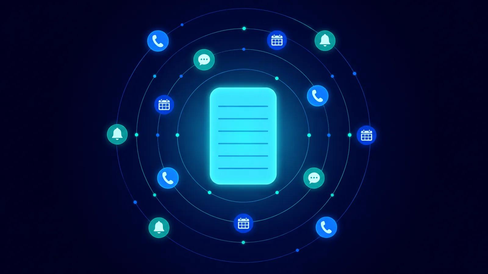 Illustration: one bright focused line beside a wider network of connected lines.